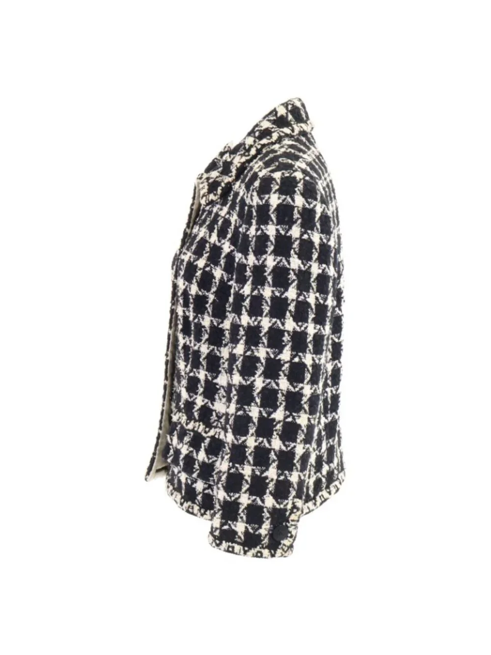 Chanel CC Logo Button Tweed Jacket 38